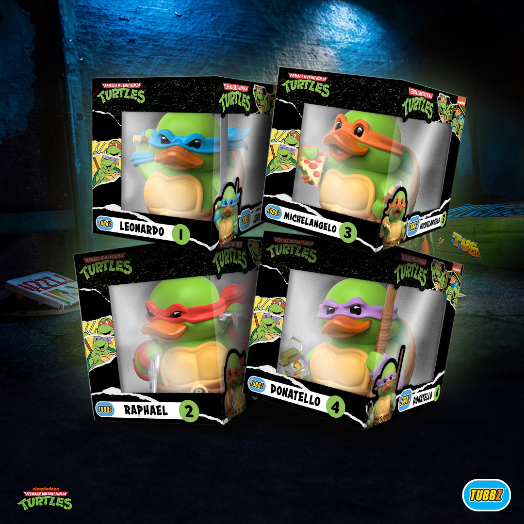 4 Ninja Turtles Cosplay Enten Badeenten Sammelfiguren TUBBZ Bundle