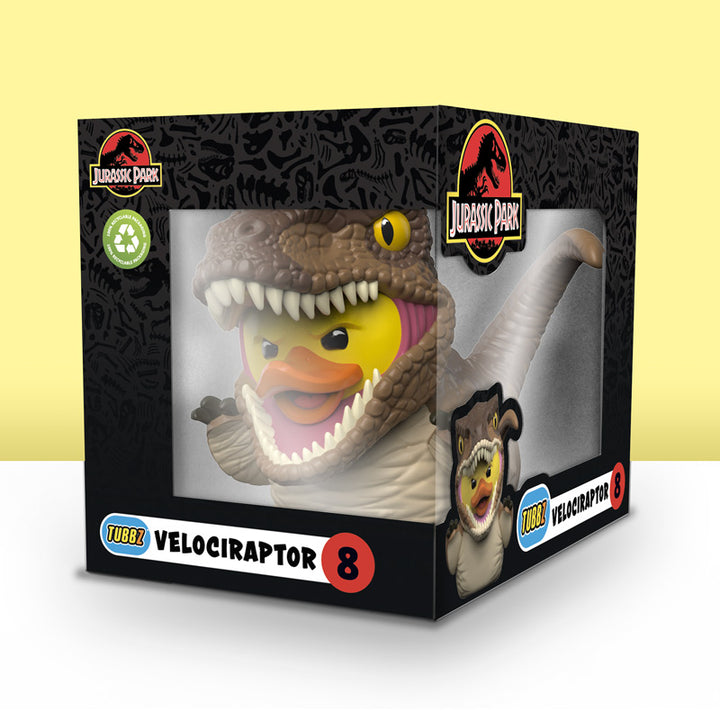 Jurassic Park Velociraptor Ente Badeente Sammelfigur TUBBZ