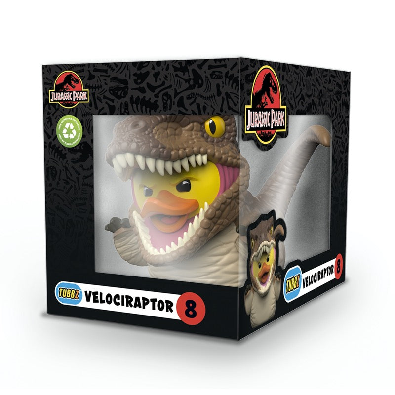 Jurassic Park Velociraptor Ente Badeente Sammelfigur TUBBZ