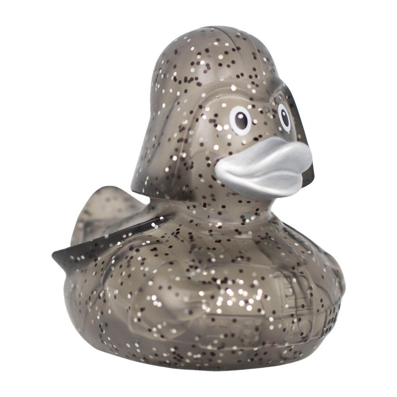 Glitzer Black Star Lord Ente Badeente Quietscheente Gummiente Lilalu