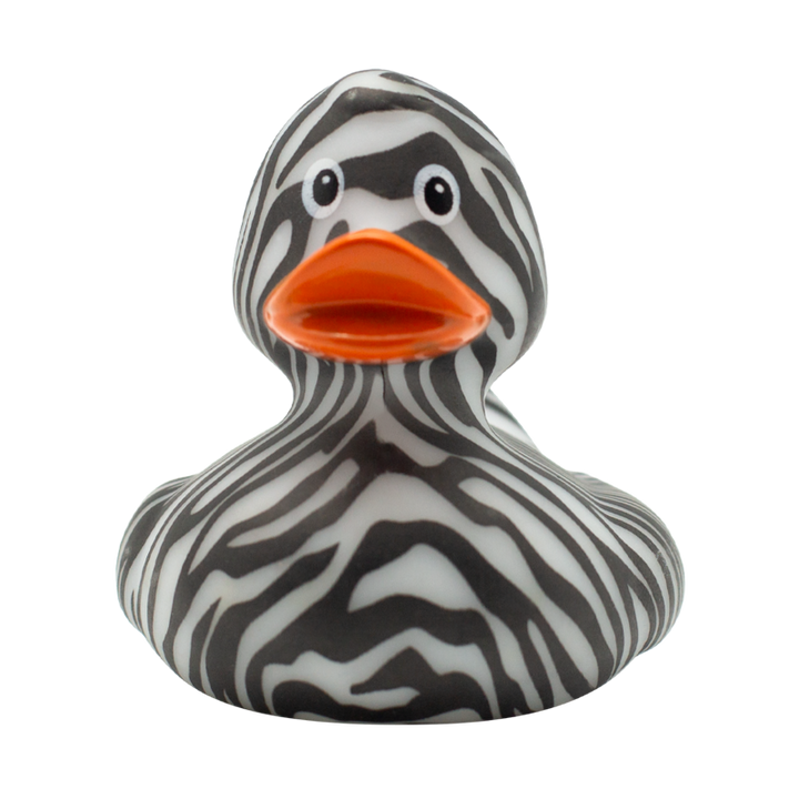 Zebra Ente Badeente Quietscheente Gummiente Lilalu