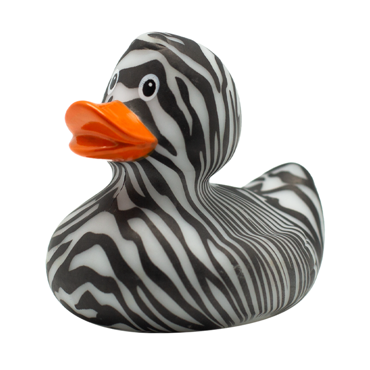 Zebra Ente Badeente Quietscheente Gummiente Lilalu