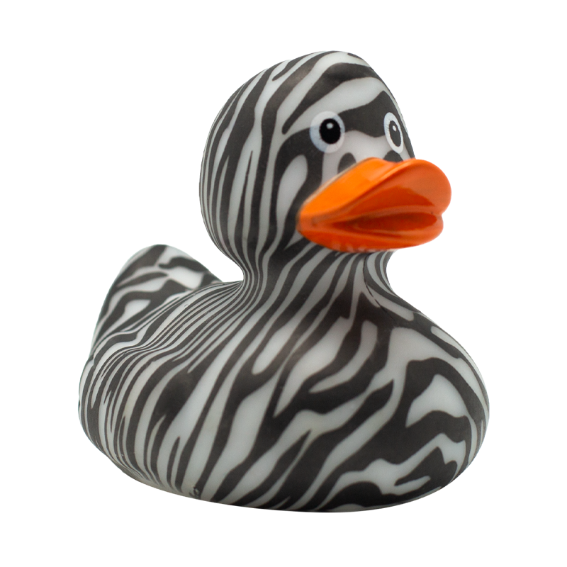 Zebra Ente Badeente Quietscheente Gummiente Lilalu