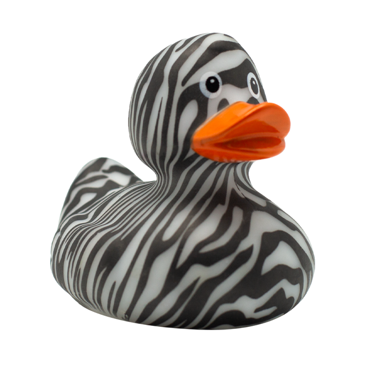 Zebra Ente Badeente Quietscheente Gummiente Lilalu