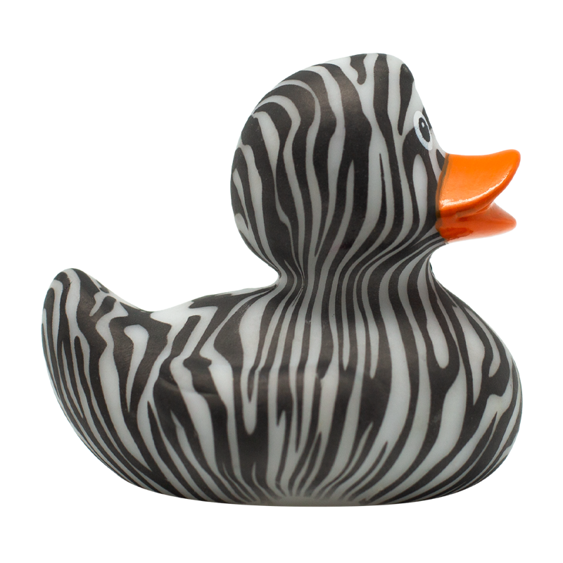 Zebra Ente Badeente Quietscheente Gummiente Lilalu