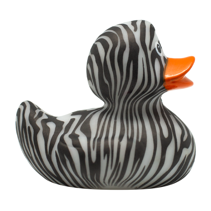 Zebra Ente Badeente Quietscheente Gummiente Lilalu