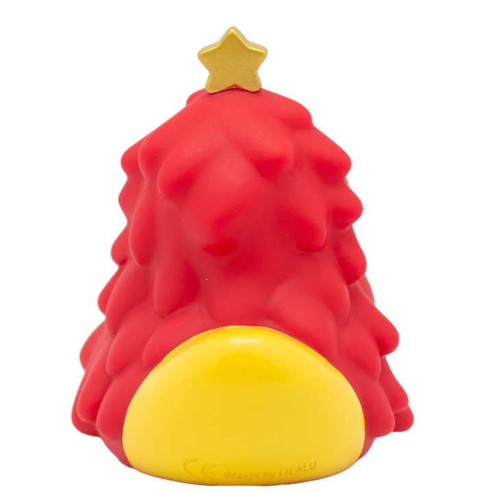 Weihnachtsbaum Rot Badeente Quietscheente Gummiente Lilalu